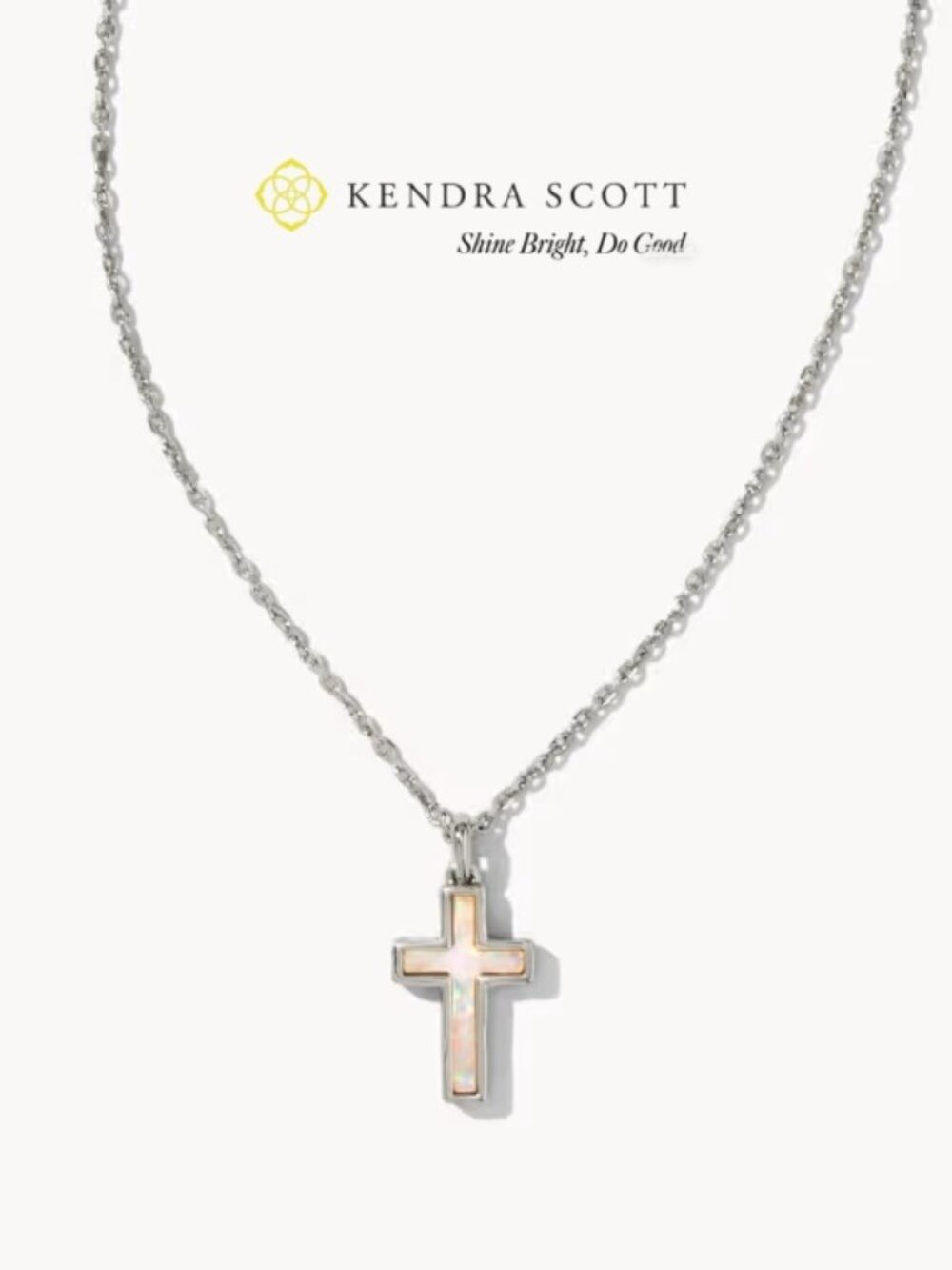 Kendra Scott Cross Silver Pendant Necklace